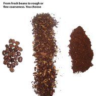 Chinu Manual Coffee Grinder with Ceramic Conical Burr Mill &ndash; 4 Piece Set, Includes Stainless Coffee Bean Scoop... N4