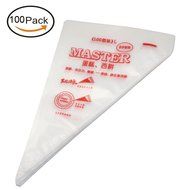Fashionclubs Plastic Disposable Icing Piping Pastry Bags Cake Decorating Tools Pack of 100 N2