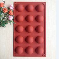 FLY Silicone 15-Cavity Round Chocolate Truffle Mold Candy and Gummy Mold N2