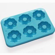 Round Flower 6 Cavity Silicone Doughnut Cake Mould Soap Mold Silicone Flexible Chocolate Mold Candy Pan Mold