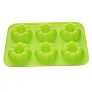 Round Flower 6 Cavity Silicone Doughnut Cake Mould Soap Mold Silicone Flexible Chocolate Mold Candy Pan Mold N2