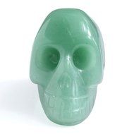 JOVIVI Hand Carved Natural Gemstone Healing Reiki Skull Head Statue Figurine 1.5 inches w/Box (Turquoise) N36