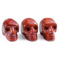 JOVIVI Hand Carved Natural Gemstone Healing Reiki Skull Head Statue Figurine 1.5 inches w/Box (Turquoise) N38