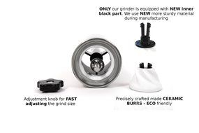 Hand Coffee Grinder with Adjustable Conical Ceramic Burrs | Premium Manual Mill Suitable for Coffee Beans, Herb... N7