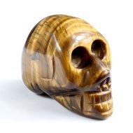 JOVIVI Hand Carved Natural Gemstone Healing Reiki Skull Head Statue Figurine 1.5 inches w/Box (Turquoise) N43