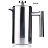 Cafetiere 1000ML Stainless Steel Insulated Coffee Tea Maker with Filter Double Wall N3