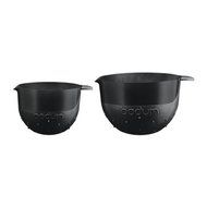 Bodum Bistro 2 Pcs Mixing Bowl, 1.4 L, 1.5 Qt - 2.8 L, 3.00 Qt Black