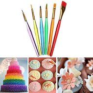 Y&amp;XL&amp;H 6 pcs Cake Brush Fondant Decor Painting Tool Icing Set Dusting DIY Sugarcraft N5