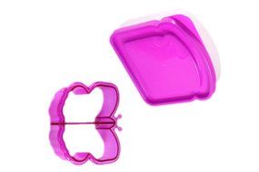 JAMMI BPA-Free Plastic Sandwich Saver and Shape Cutter for All Ages, Butterfly Design, 1-pack N4