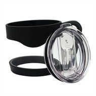 Morecome 30 Oz Stainless Steel Insulated Tumbler Mug Handle+ Straws+Cleaning Brush+Splash Proof Lid N3