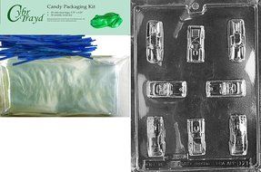 Cybrtrayd D021 Cars Chocolate Candy Mold with Exclusive Cybrtrayd Copyrighted Chocolate Molding Instructions N4