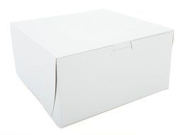 Southern Champion Tray 0941 Premium Clay-Coated Kraft Paperboard White Non-Window Lock Corner Bakery Box, 8&quot; Length... N2