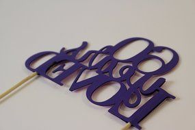 All About Details Purple 60-Years-Loved Cake Topper N3