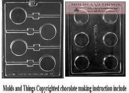 Plain Cookie (Oreo) Lollipop Chocolate Mold,Plain Cookie chocolate candy mold With Candy Making Instruction