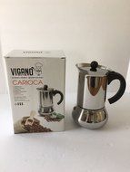 Coffee Maker 6 Cups Stainless Steel Vigano Casalinghi Quotidiani Carioca