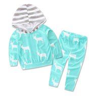 Unisex Baby Clothes,Laimeng 1Set Newborn Infant Baby Boy Girl Deer Print Hoodie Tops+Pants Outfits Clothes (80... N2