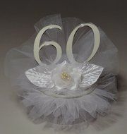 60th Wedding Anniversary Cake Topper