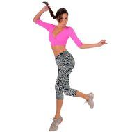 PHOTNO High Waist Fitness Yoga Sport Pants Printed Stretch Cropped Leggings N10