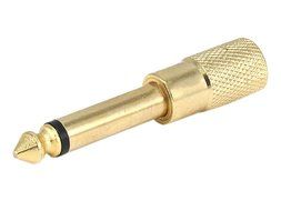 Monoprice Metal 6.35mm (1/4 Inch) Mono Plug to 3.5mm Mono Jack Adaptor - Gold Plated. N2