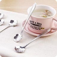 Freedi 4pcs Flower Pattern Stainless Steel Coffee Mixing Spoon Tea Dessert Soup Stirring Spoons 5-Inch N2