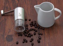 Manual Coffee Grinder with Ceramic Burr - High Quality Hand Coffee Burr Hand Coffee Mill with Precision Conical... N8