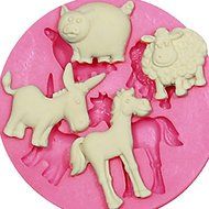 Sher Animal Shape Mould Sheep Pig Donkey Horse Cake Decorating Silicone Mold For Fondant Candy Crafts Jewelry... N2