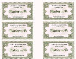 12 Miniature Edible Harry Potter Hogwarts Express Train Tickets for Cookies, Cakes or Brownie Toppers N4