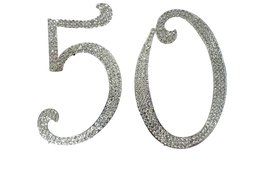 Number 2 Rhinestone Crystal Cake Topper Silver, Numbers, Letters for Wedding, Birthday, Anniversary, Party. Shine... N50