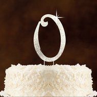 Number 2 Rhinestone Crystal Cake Topper Silver, Numbers, Letters for Wedding, Birthday, Anniversary, Party. Shine... N59