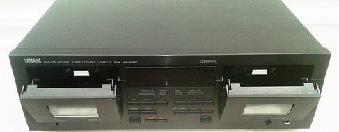 Yamaha KX-W392 Recordable Auto Reverse Dual Cassette Tape Deck with Complete with AV Cables and Online Instruction... N7