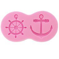 Anchor and Wheel Silicone Cake Decorating Candy Mold, for Sugarcraft Fondant Gunpaste Cake Decoration Cupcake...