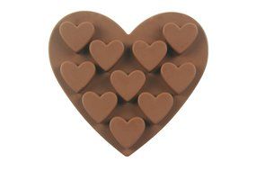 10 Cavity Heart Cake Silicone Mold Chocolate Candy Baking Mould N2