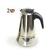 2-Cup Stove Top Espresso Pot Coffee Maker Percolator, Stainless Steel N13