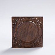 CCWY Ebony Quartet coaster solid wood Tea Cup Saucer heavy insulation Kung Fu tea ceremony accessories wholesale N5