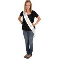 Beistle 60534 Just Married Satin Sash, 33-Inch by 4-Inch