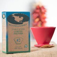 #4 Cone Paper Coffee Filters - Brown, Unbleached, Chlorine-free (#4, 100 Filters) N8