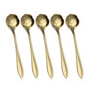 Coffee Scoops, Stainless Steel Tableware Creative Sunflower Flower Pattern Coffee Spoons Stirring Spoon Sugar... N11