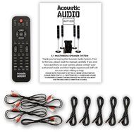 Acoustic Audio AAT1000 Tower 5.1 Home Speaker System with Powered Sub and 5 Extension Cables N2
