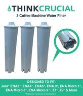 3 High Quality Jura Clearyl White Water Filters, Fit Coffee Machines ENA3, ENA4, ENA5, J6, J9 and J95, Part 67879...