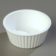 Carlisle 084502 SAN Fluted Ramekin, 4.5-o.z Capacity, 1.50 x 3.50", White (Case of 48) N7