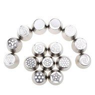 Cake Decorating Piping Tips 15 Pcs Stainless Steel Russian Tulip Icing Piping Kit Nozzles Cake Decoration Tips... N13