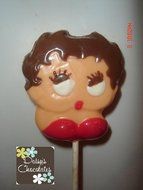 Chubby Gal Betty Chocolate Candy Lollipop Mold