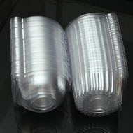 UR Bakeware 100Pcs Round Clear Cupcake Muffin Cookie Food Box Holder Container N6