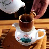 Tea Filter, YIFAN Bamboo Tea Strainer for Teahouse Kitchen Cafe N5