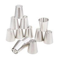 Cake Decorating Piping Tips 15 Pcs Stainless Steel Russian Tulip Icing Piping Kit Nozzles Cake Decoration Tips... N20