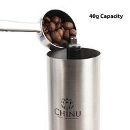 Chinu Manual Coffee Grinder with Ceramic Conical Burr Mill &ndash; 4 Piece Set, Includes Stainless Coffee Bean Scoop... N5
