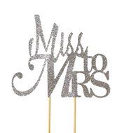 All About Details Silver Miss To Mrs Cake Topper N4