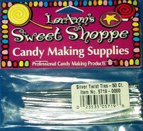 Lorann Oils Foil Twist Ties, Silver, 50-Pack