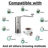 Hand Coffee Grinder with Adjustable Conical Ceramic Burrs | Premium Manual Mill Suitable for Coffee Beans, Herb... N10