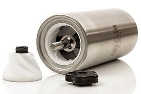 The Original Manual Coffee Grinder by Bean &amp; Bistro - Adjustable Ceramic Burr, Stainless Steel Body, Portable N7
